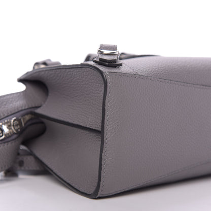Balenciaga Grained Calfskin Neo Classic Silver Hardware Mini City Dark Grey 6 of 8