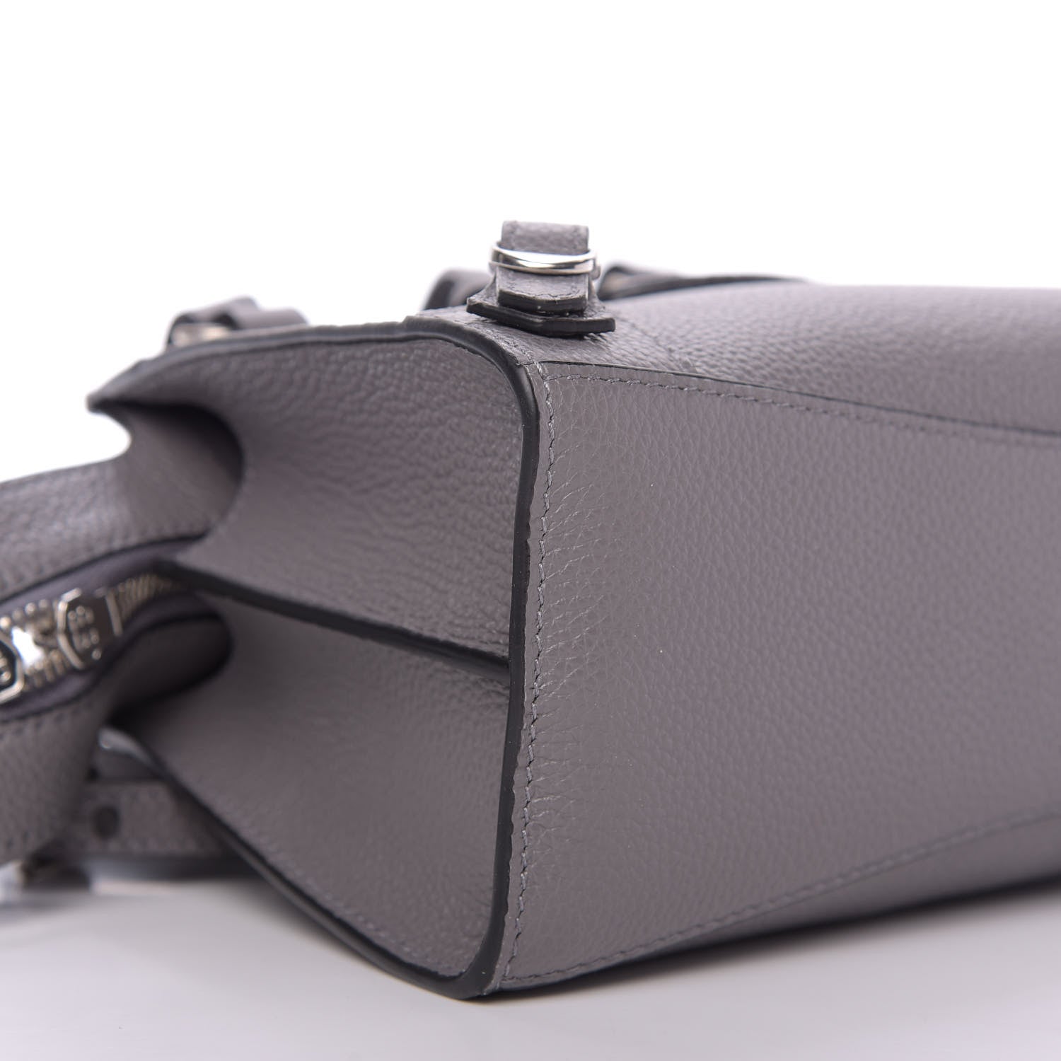 Balenciaga Grained Calfskin Neo Classic Silver Hardware Mini City Dark Grey 6 of 8