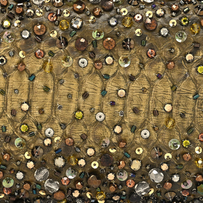 Bottega Veneta Snakeskin Crystal Bead Embellished Knot Clutch 7 of 9