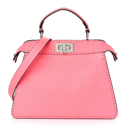 Fendi Cuoio Roma Sellerissima Nappa Sintetica Tape Stitch Small Peekaboo I SEE U Satchel Pink Dalia 1 of 13