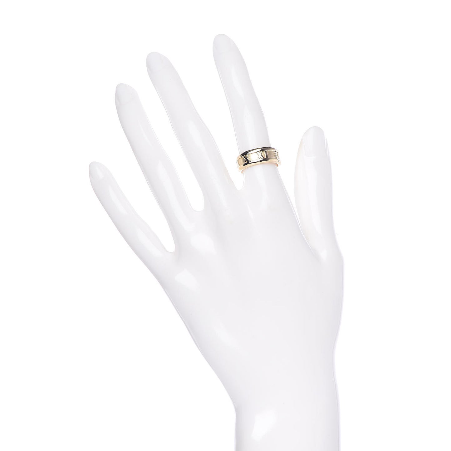18K Yellow Gold 7mm Atlas Band Ring 49 4.75