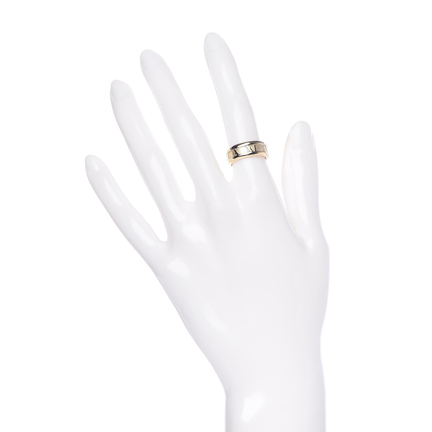 Tiffany 18K Yellow Gold 7mm Atlas Band Ring 49 4.75 2 of 5