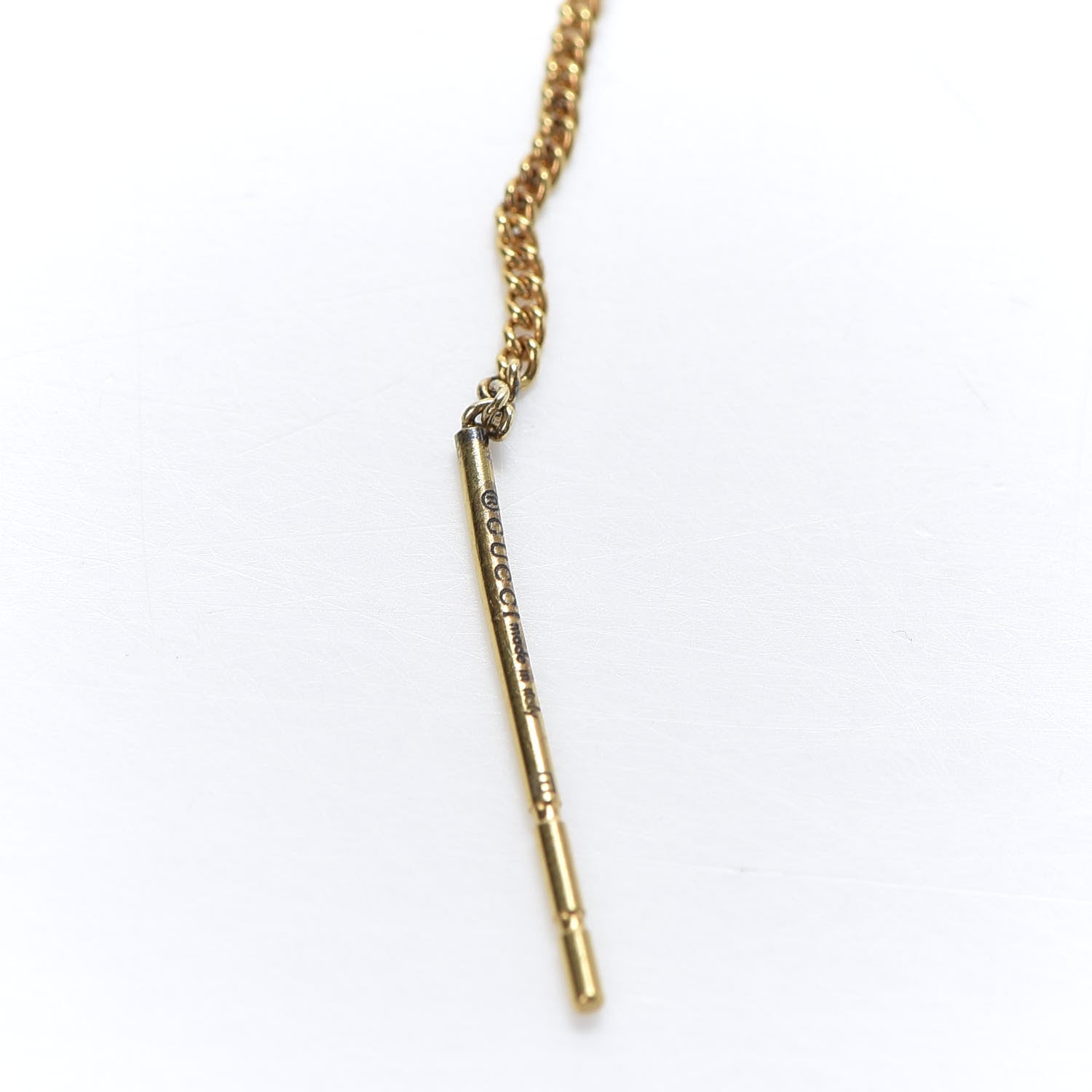 Gucci Crystal Pineapple Long Chain Earring Gold 3 of 5