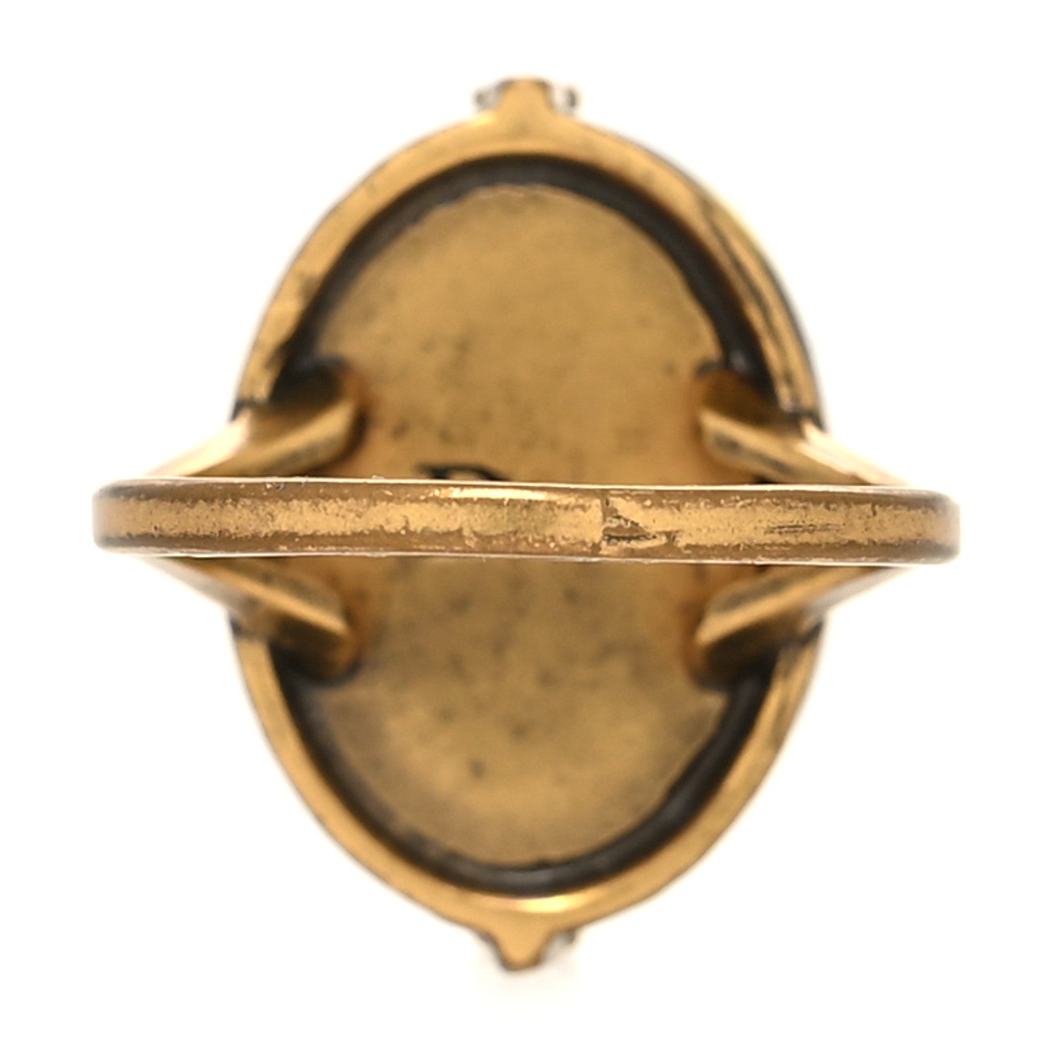 Christian Dior Poured Glass D-Murrine Ring M Aged Gold Mulitcolor 3 of 4