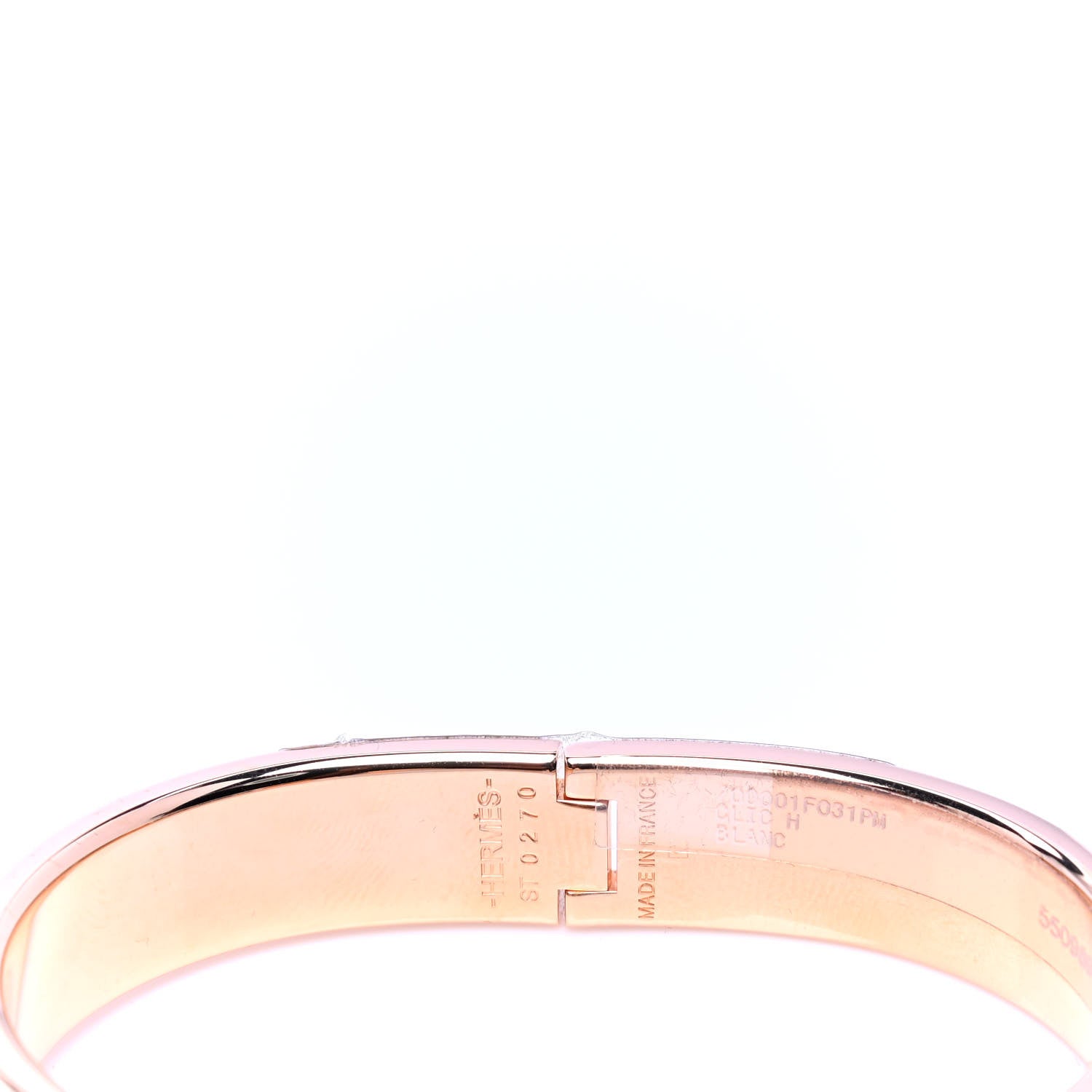 Hermes Enamel Narrow Clic Clac H Bracelet PM White 6 of 6