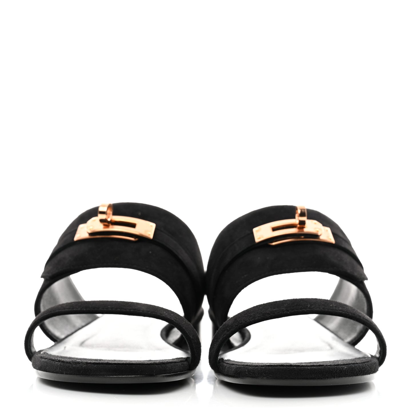 Suede Goatskin Avenue Sandals 36 Black