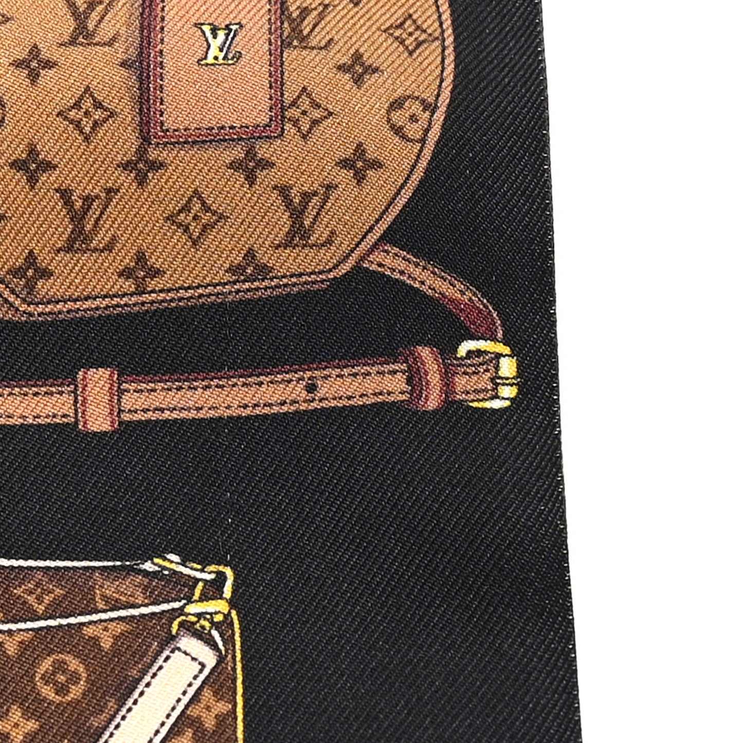Silk Monogram Tribute To Bandeau Marron