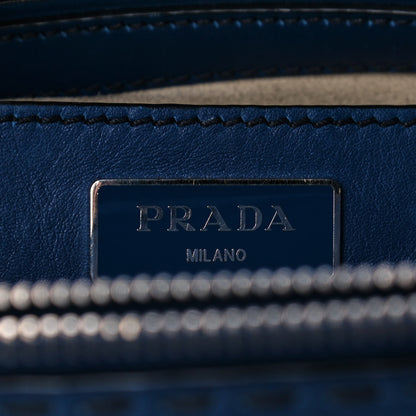 Prada City Calf Hand Stitched Medium Galleria Double Zip Tote Bleuette 7 of 17