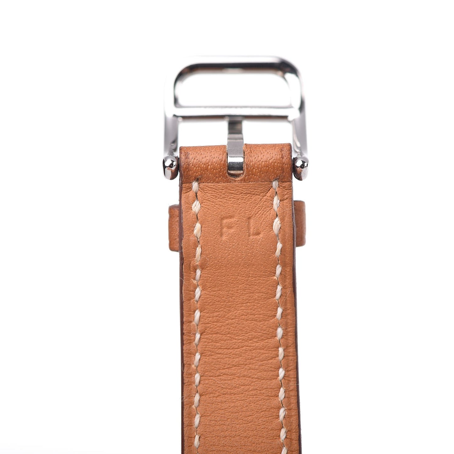 Stainless Steel Barenia 20mm Kelly Cadena Double Tour Quartz Watch Fauve