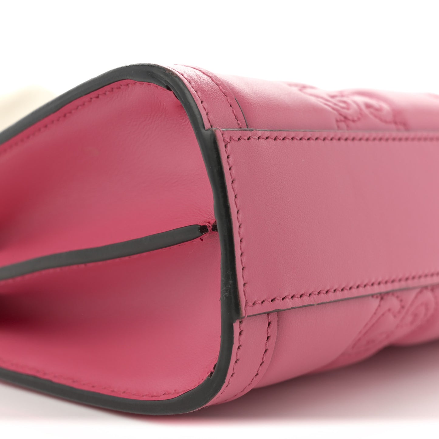 Calfskin GG Matelasse Small Slim Chain Shoulder Bag Rhodamine Pink Natural