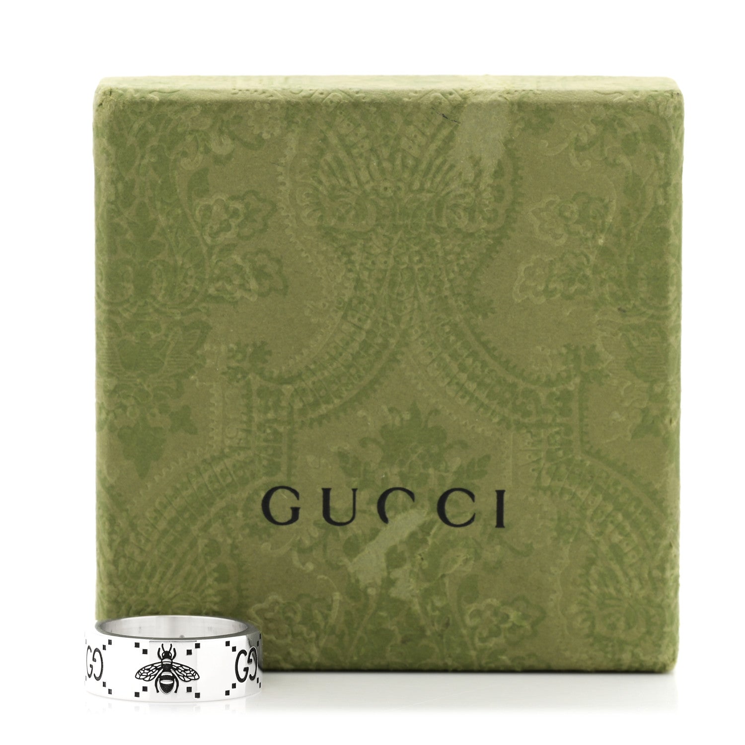 Gucci Sterling Silver GG Bee Band Ring 65 11 5 of 5