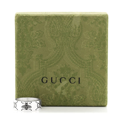 Gucci Sterling Silver GG Bee Band Ring 65 11 5 of 5