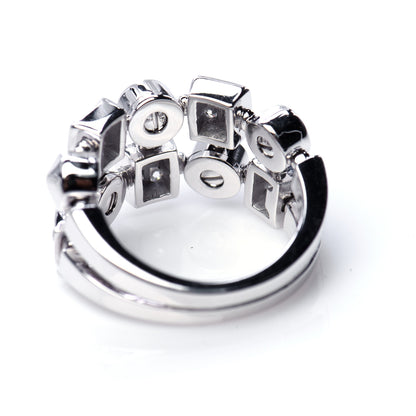 Bulgari 18K White Gold Diamond Lucia Ring 48 4.25 5 of 6