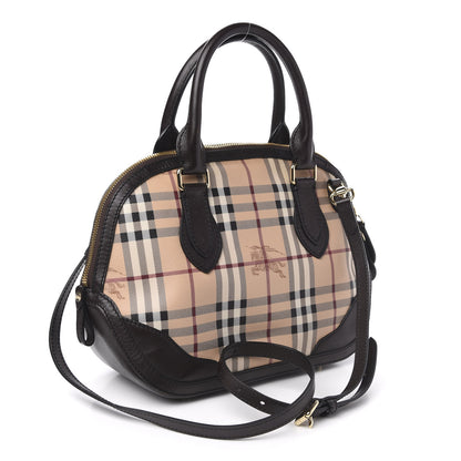 Burberry Haymarket Check Small Orchard Bowling Bag Chocolate 3 of 13