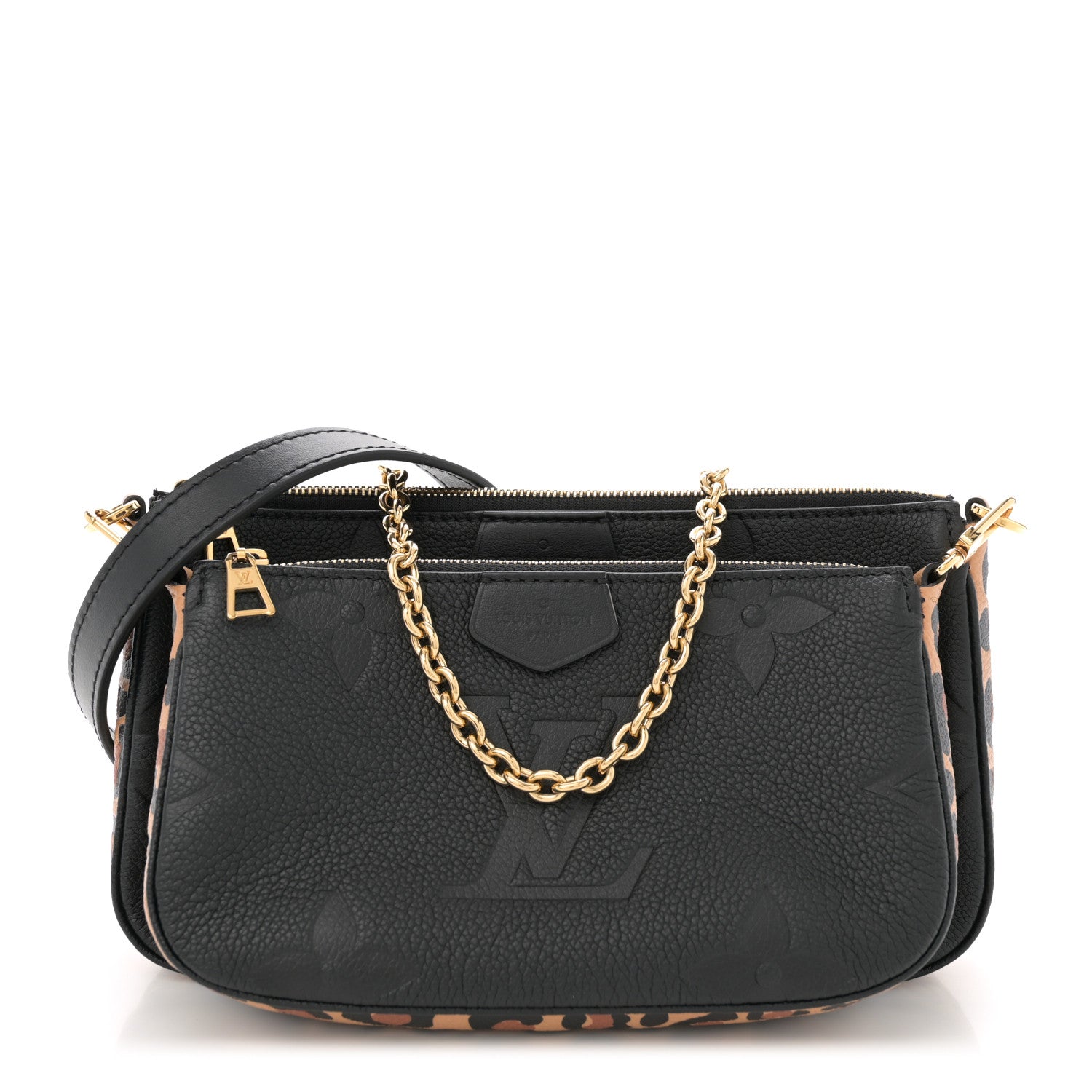 Louis Vuitton Empreinte Monogram Giant Wild At Heart Multi Pochette Accessories Black 1 of 9