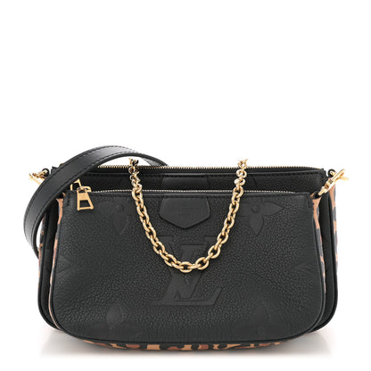 Louis Vuitton Empreinte Monogram Giant Wild At Heart Multi Pochette Accessories Black 1 of 9