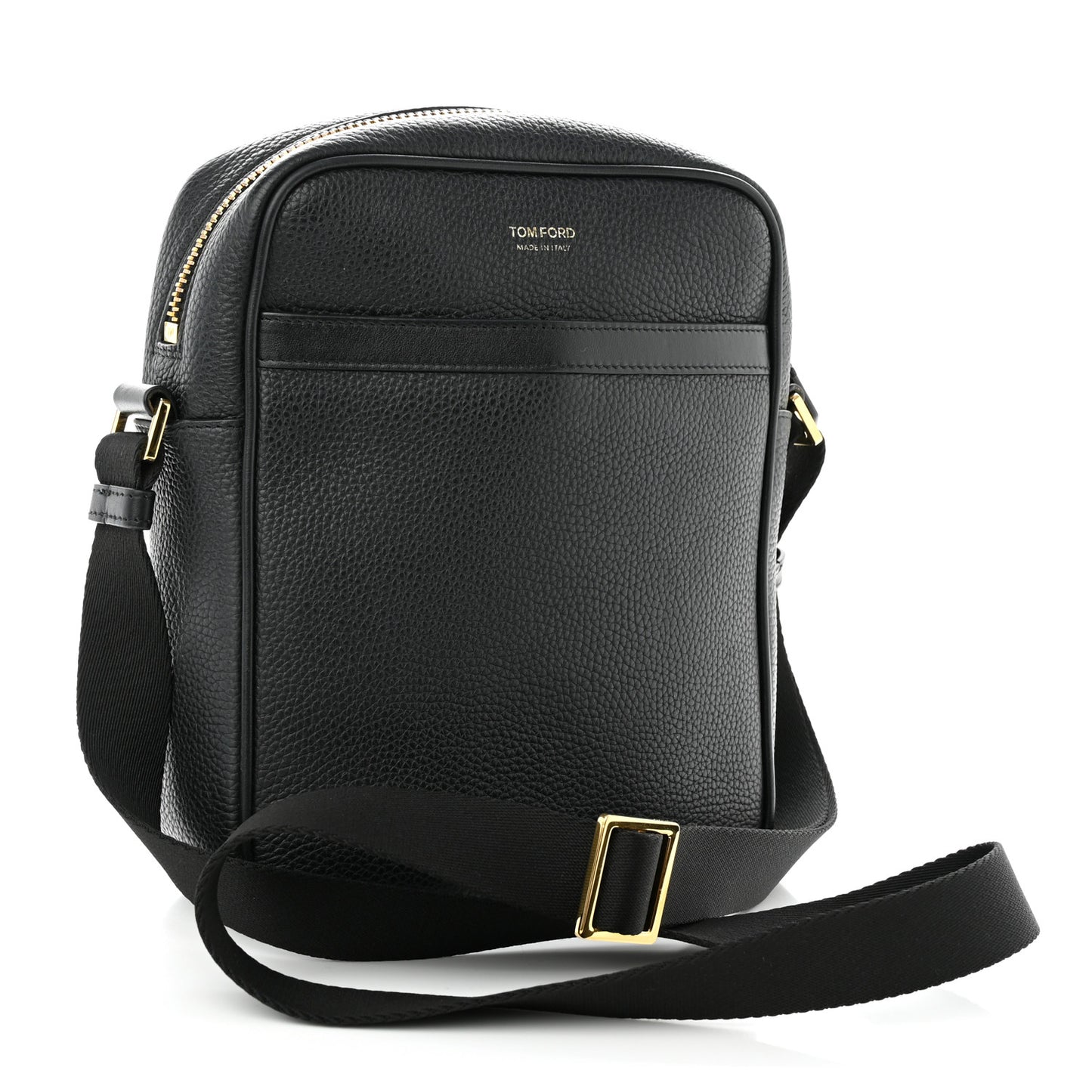 Grained Calfskin Small Buckley Messenger Black