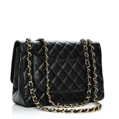 Chanel Caviar Quilted Jumbo Single Flap Black 3 of 6