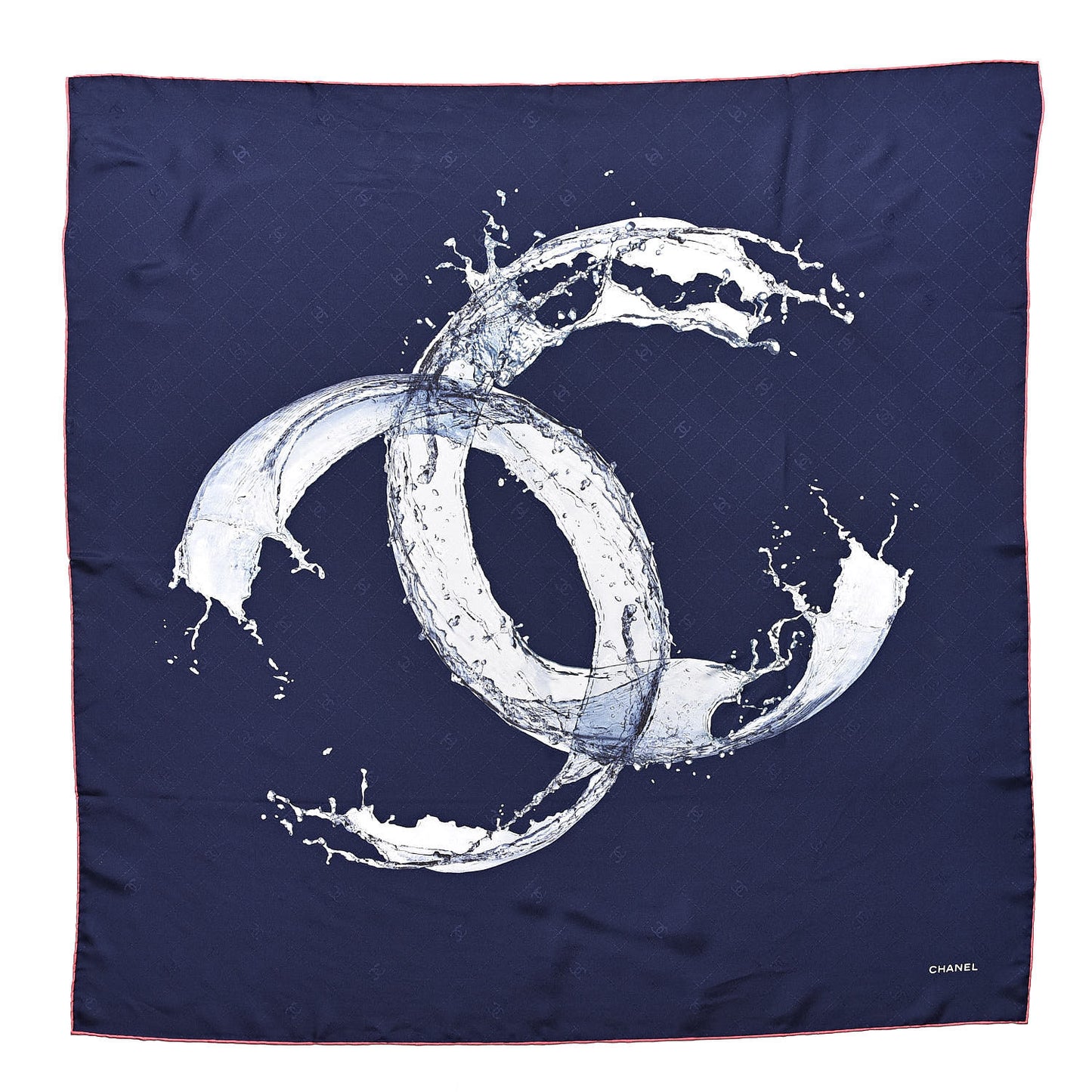 Silk Splash CC Scarf Navy Blue
