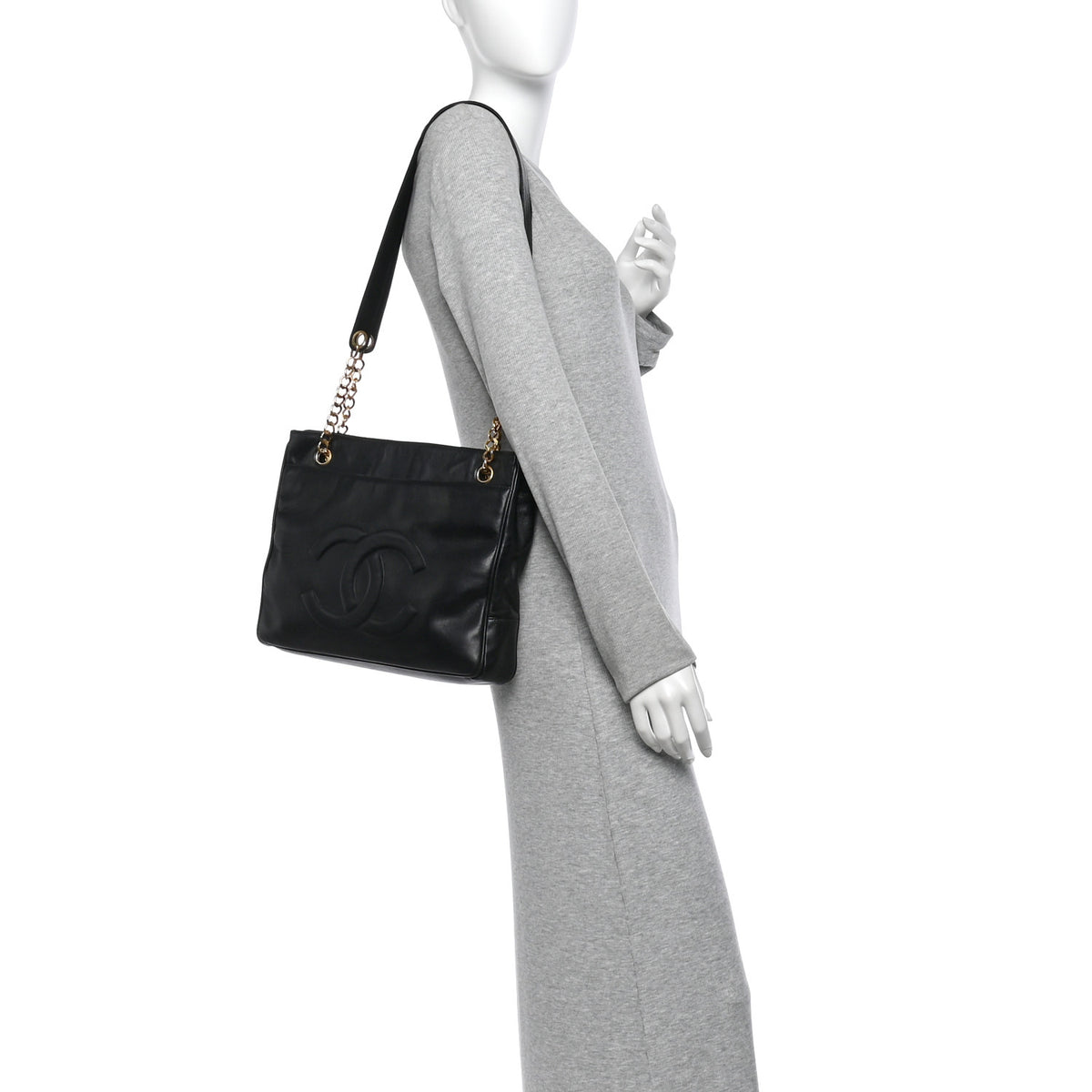 Chanel Lambskin CC Shoulder Bag Black 2 of 14