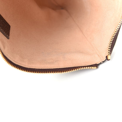 Gucci GG Supreme Monogram Large Ophidia Pouch Clutch Brown 10 of 12