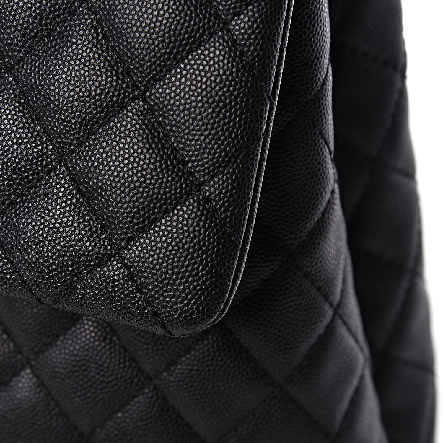 Chanel Caviar Lizard Quilted Large Coco Handle Flap Black 15 of 17