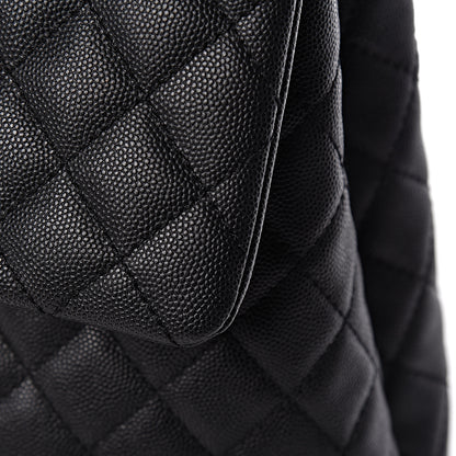 Chanel Caviar Lizard Quilted Large Coco Handle Flap Black 15 of 17