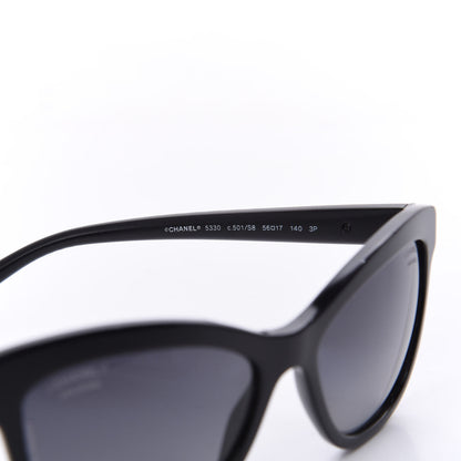 Chanel Polarized CC Cat Eye Sunglasses 5330 Black 5 of 9