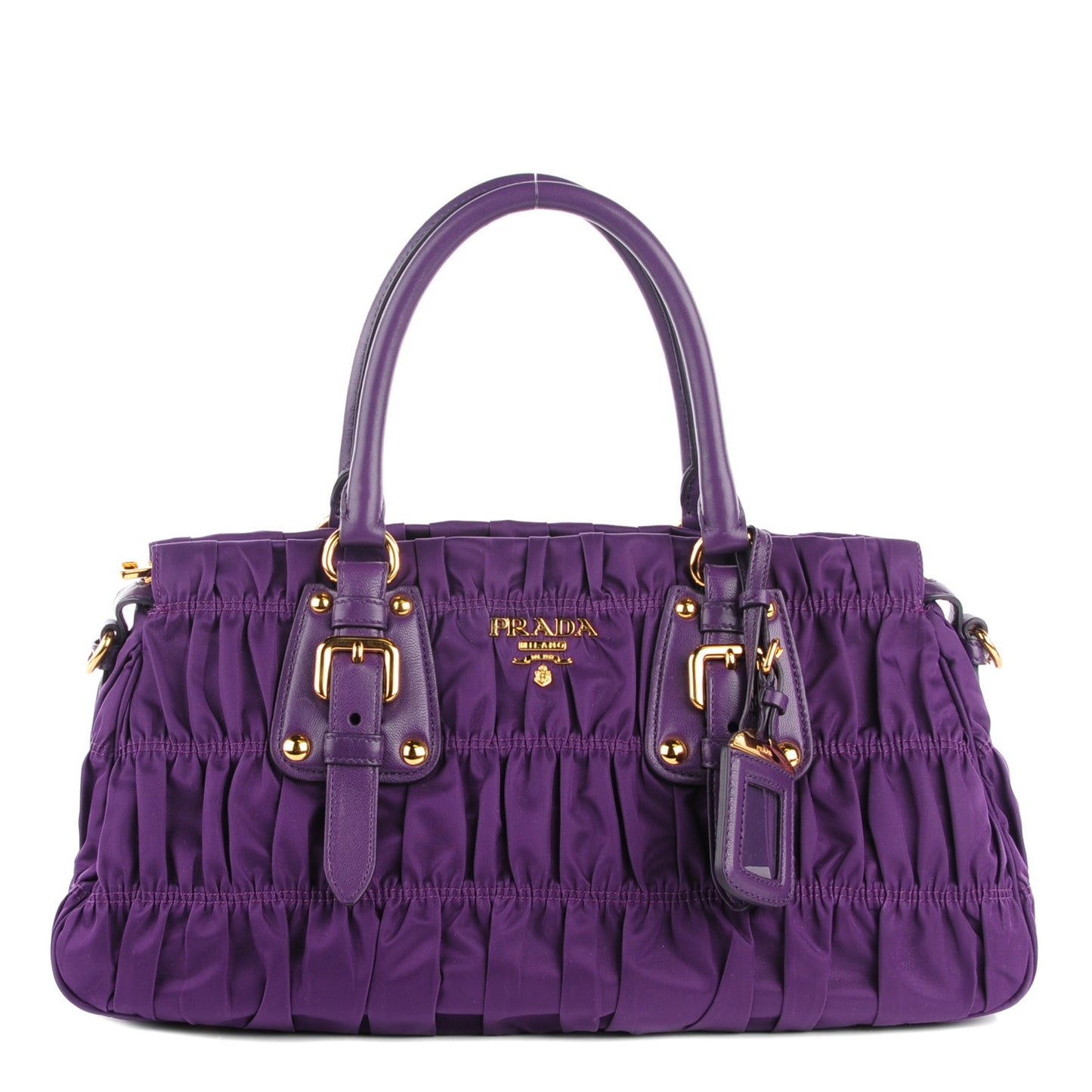Tessuto Nylon Gaufre Shopping Satchel Ciclamino