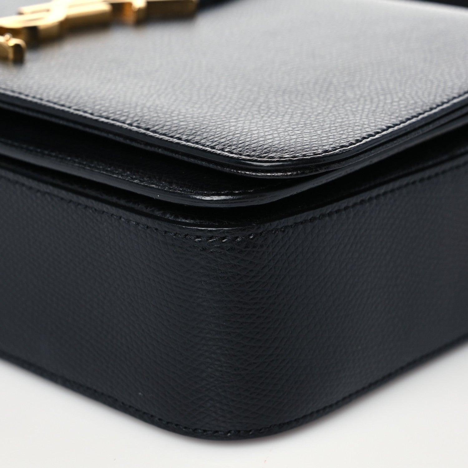 Saint Laurent Textured Calfskin Medium Classic Monogram Universite Bag Black 8 of 8