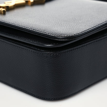 Saint Laurent Textured Calfskin Medium Classic Monogram Universite Bag Black 8 of 8