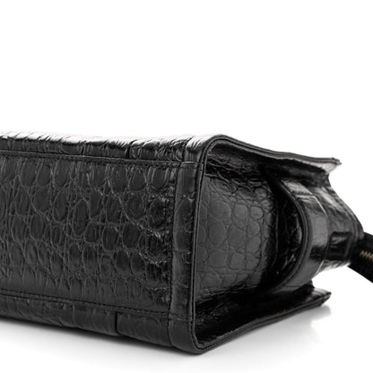 Marc Jacobs Croc Embossed Small The Tote Bag Black 10 of 10