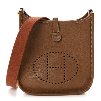 Hermes Taurillon Maurice Amazone Evelyne TPM Gold Cuivre 1 of 10