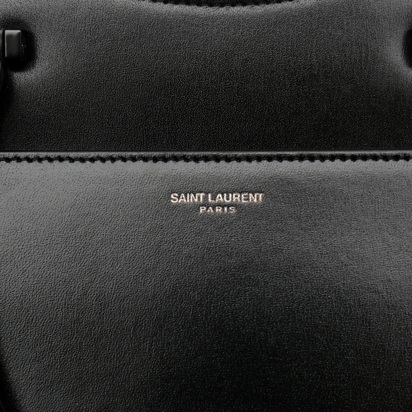 Shiny Calfskin Medium Uptown Tote Black