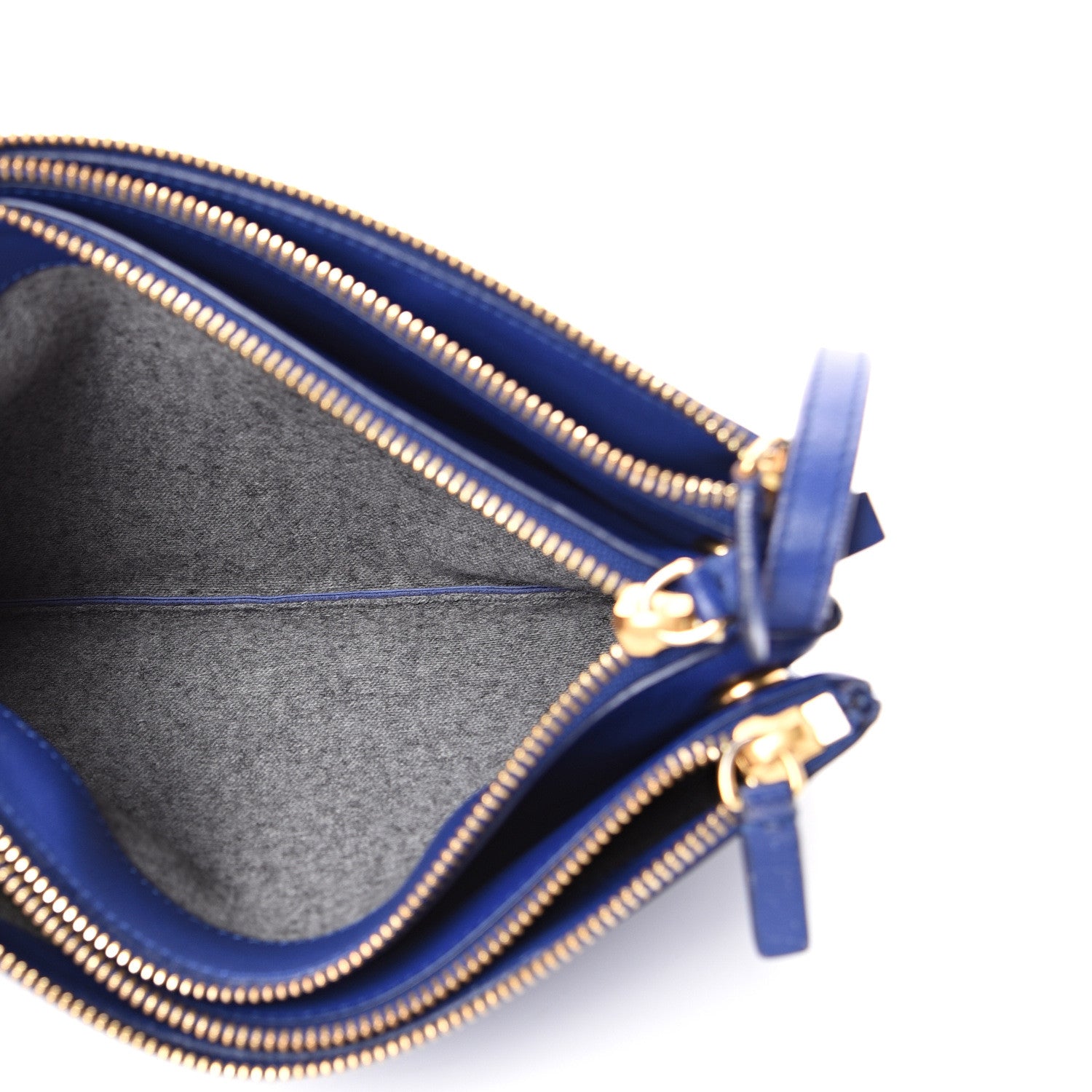 Celine Lambskin Large Trio Crossbody Bag Indigo 5 of 16
