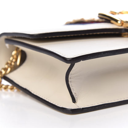 Gucci Calfskin Super Mini Sylvie Chain Shoulder Bag White 9 of 10