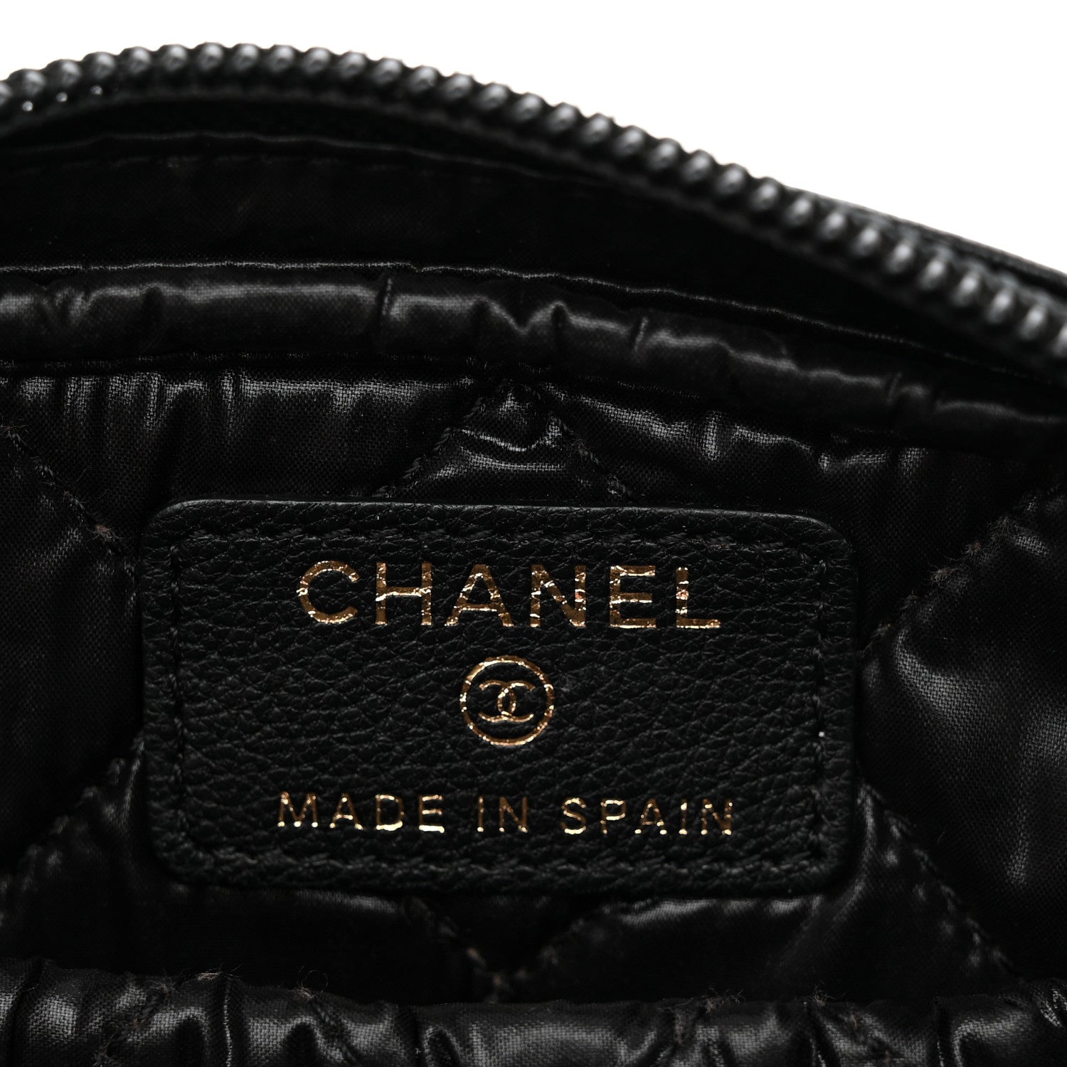 Chanel Goatskin CC Cosmetic Case Black 6 of 7