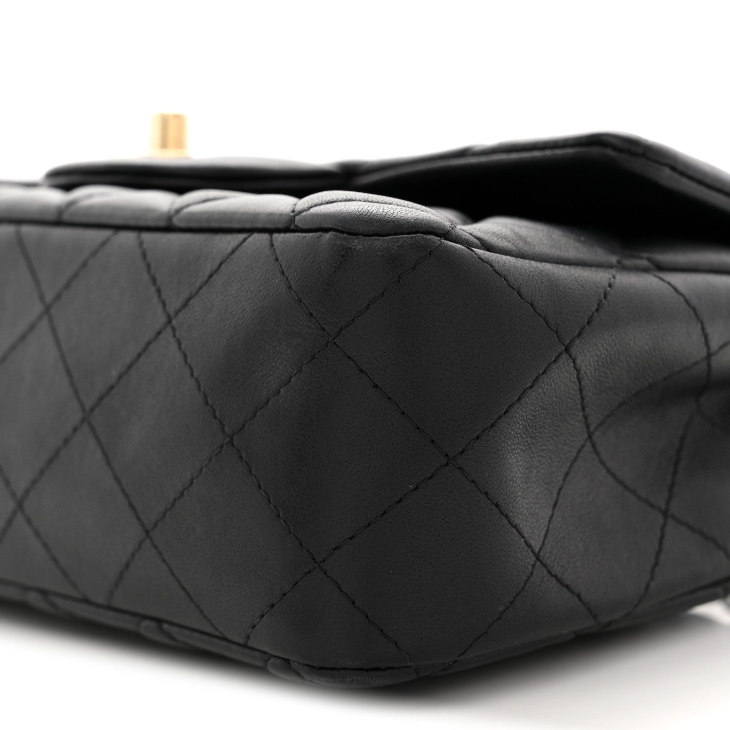 Chanel Lambskin Quilted Mini Rectangular Flap Black 10 of 11