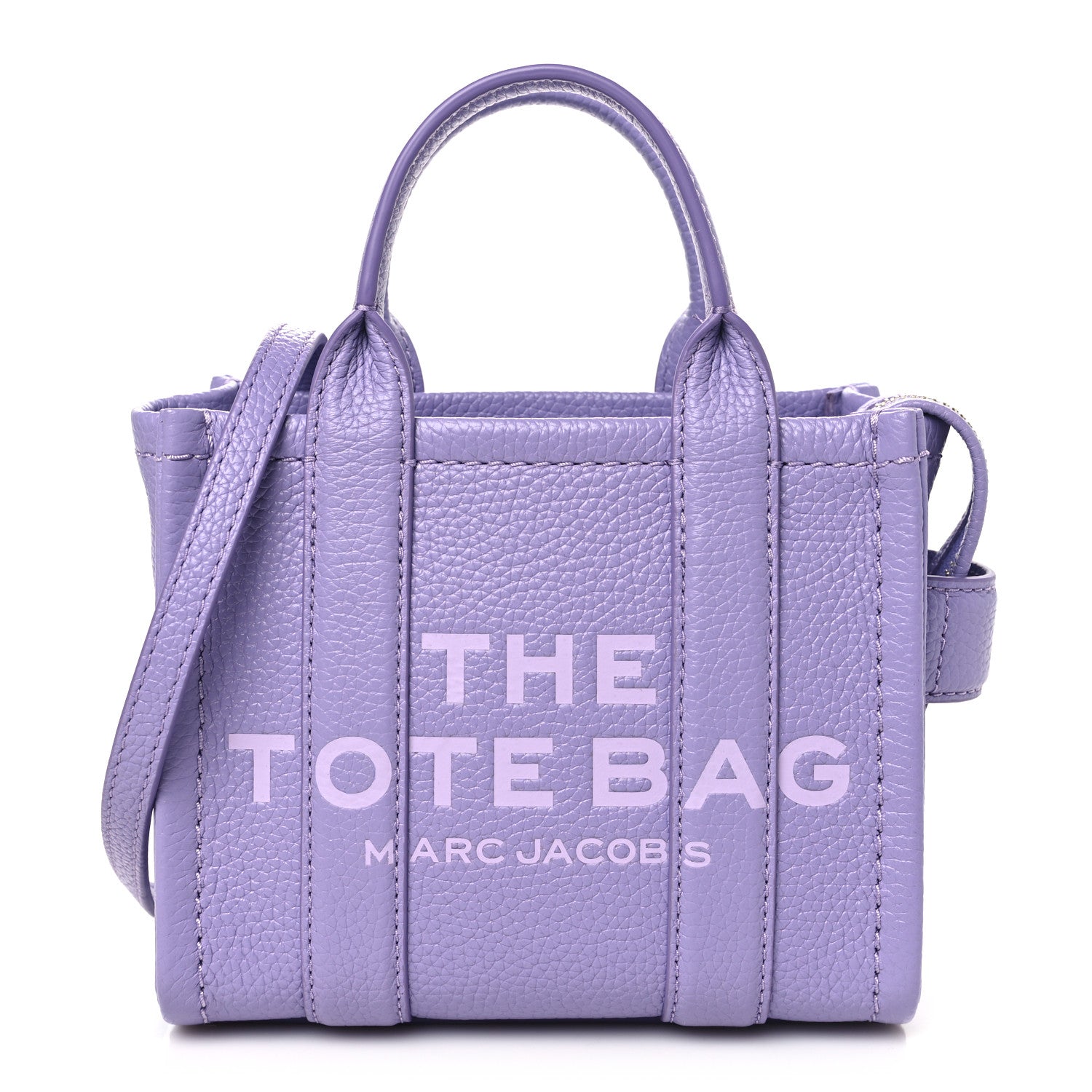 Marc Jacobs Grained Calfskin Micro The Tote Bag Lavender 1 of 9