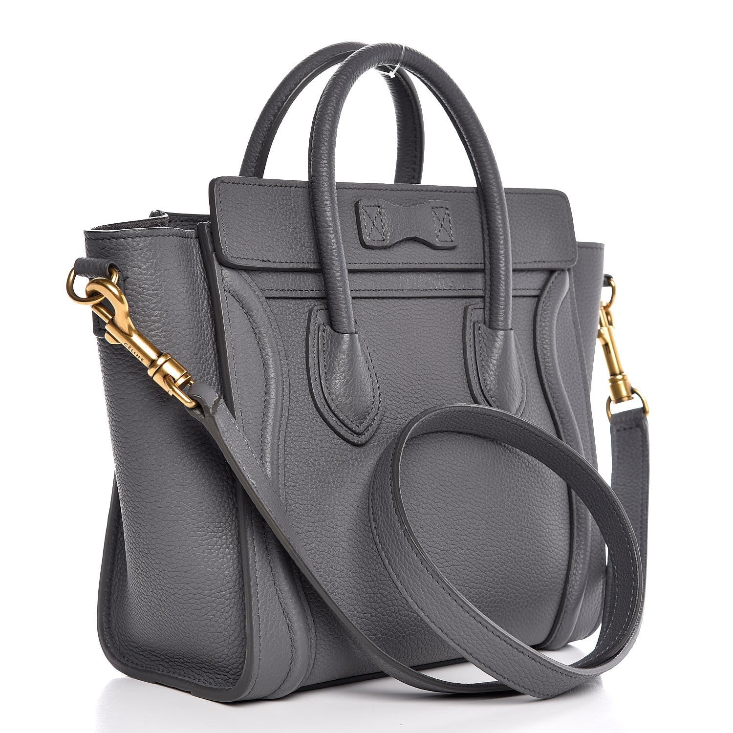 Celine Baby Grained Calfskin Nano Luggage Kohl 3 of 8