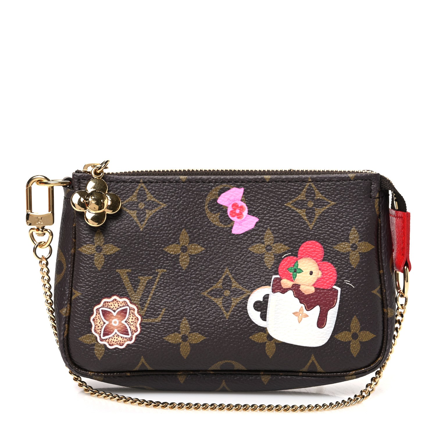 Louis Vuitton Monogram 2024 Christmas Animation Candy Factory Mini Pochette Accessories Candy Red 1 of 7