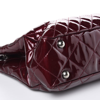 Chanel Patent Calfskin Quilted Reissue 2.55 Tote Burgundy 8 of 15