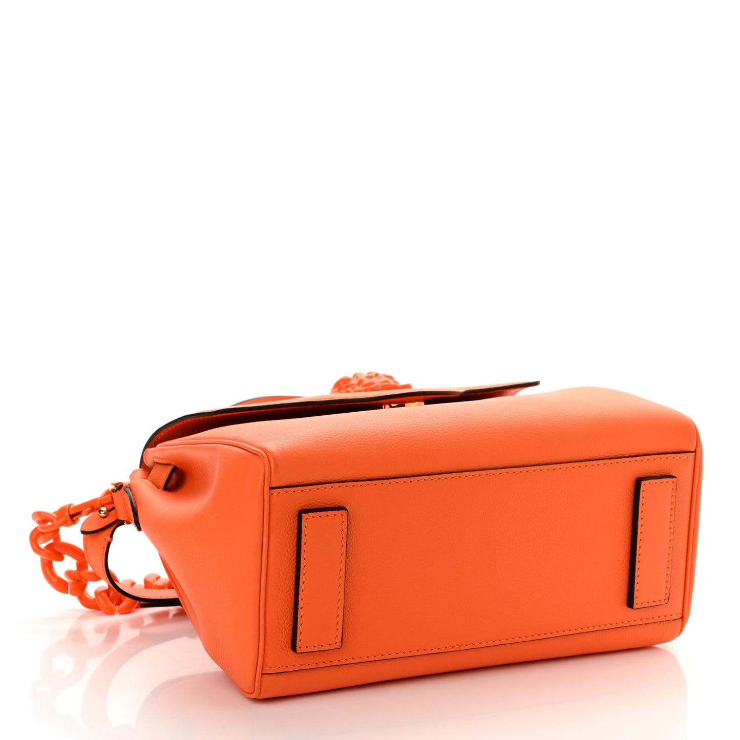 Grained Calfskin Medium La Medusa Bag Orange