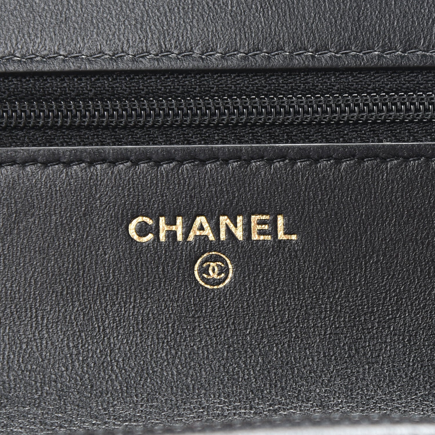 Chanel Lambskin Plexi Quilted Wallet On Chain WOC Black 5 of 8