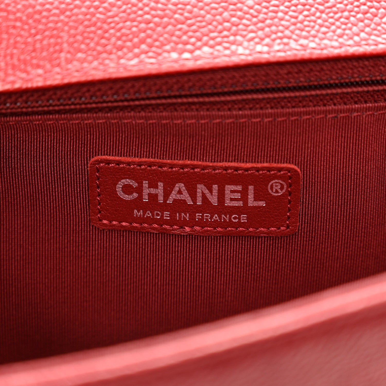 Chanel Caviar Quilted New Medium Boy Flap Dark Red 7 of 10