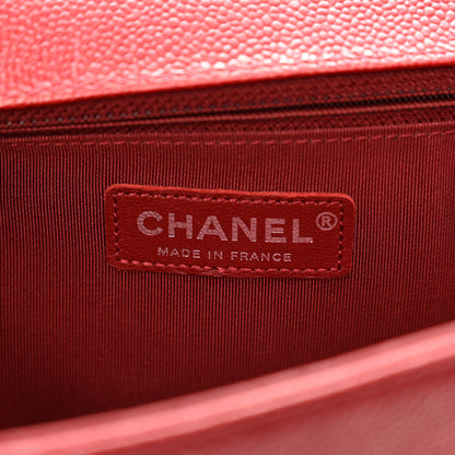 Chanel Caviar Quilted New Medium Boy Flap Dark Red 7 of 10