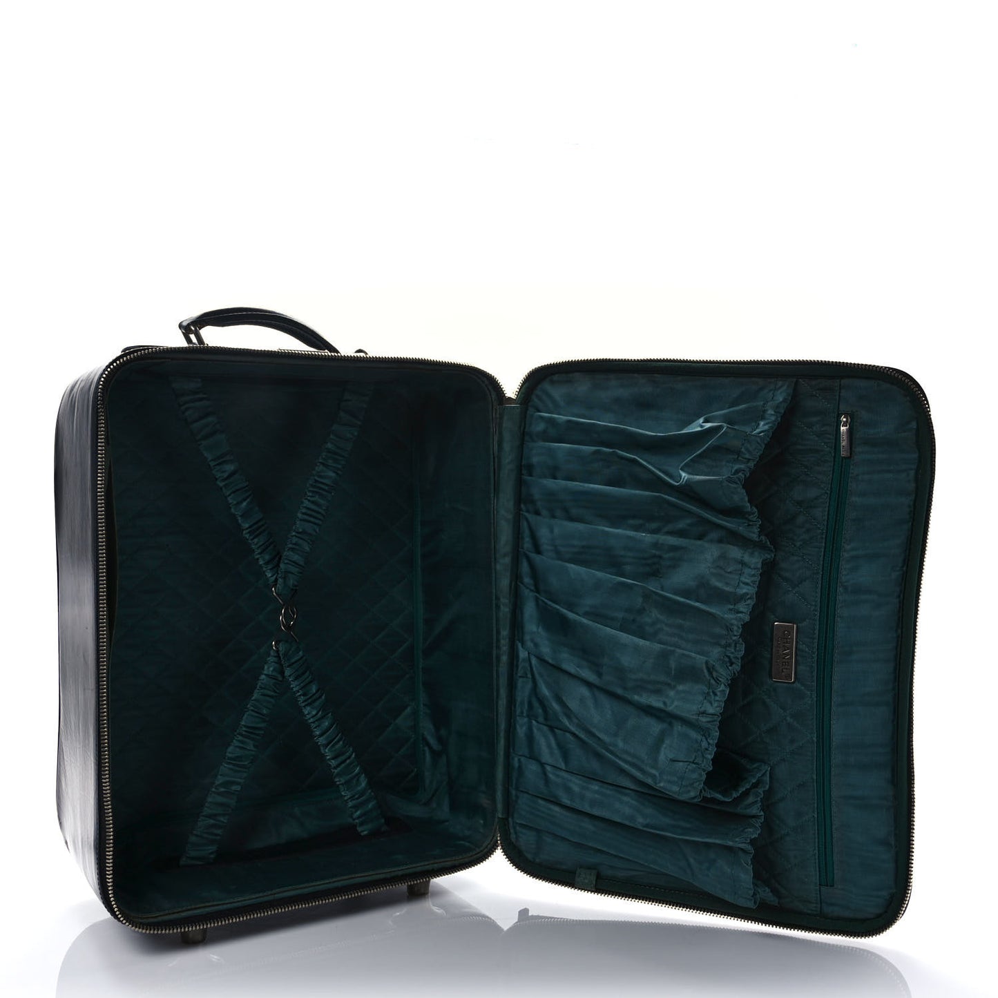 Aged Calfskin Quilted Case Trolley Black