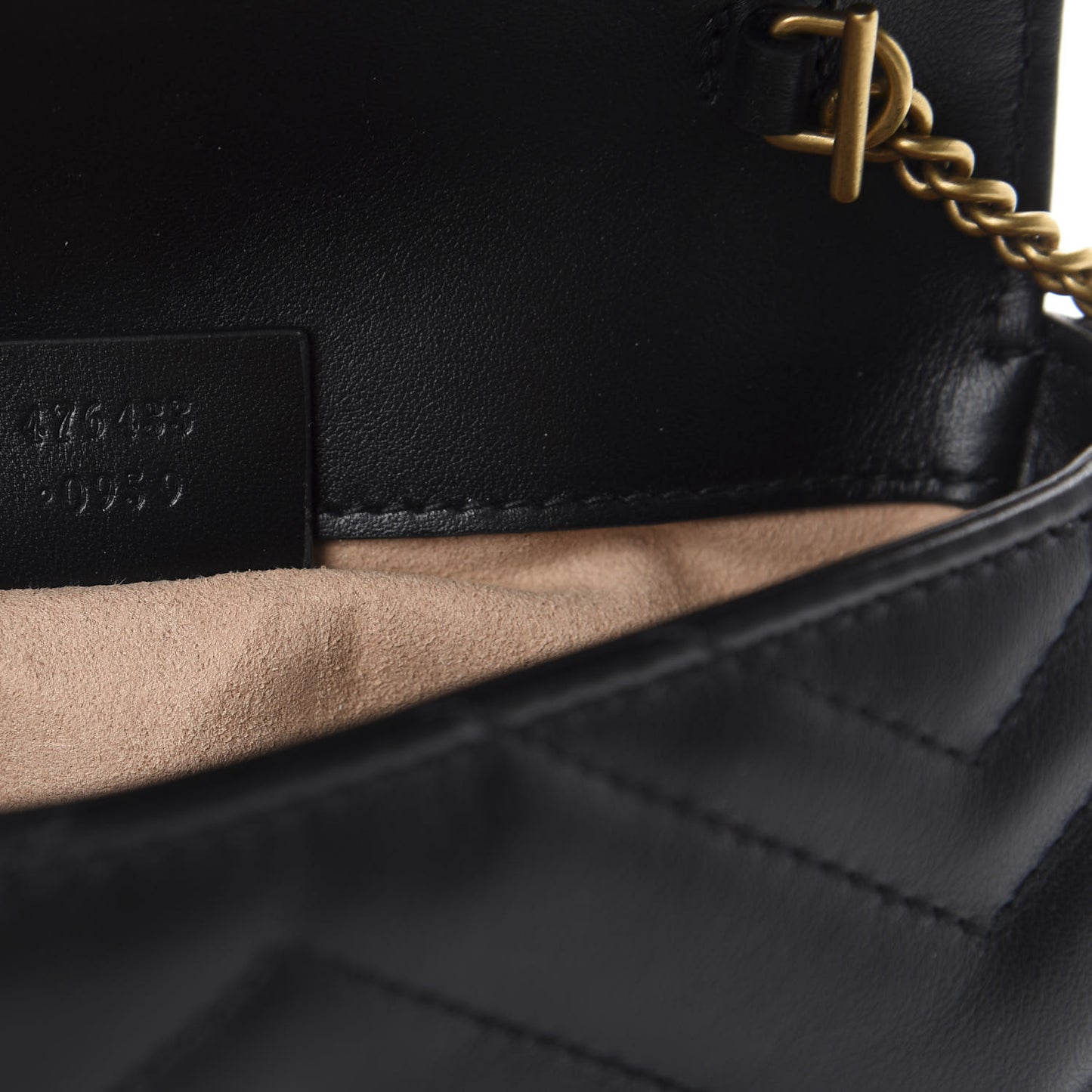 Calfskin Matelasse Super Mini GG Marmont Shoulder Bag Black