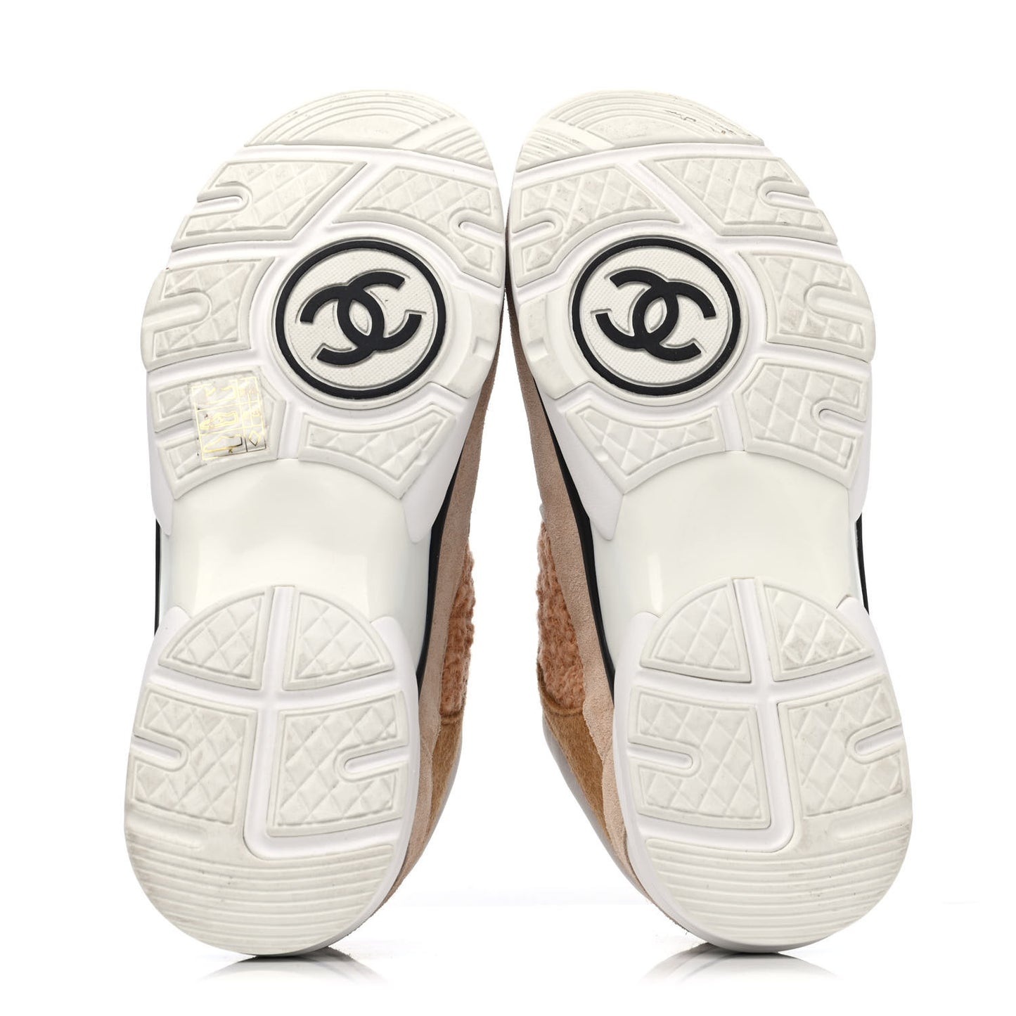 Velour Tweed CC Sneakers 36.5 Beige