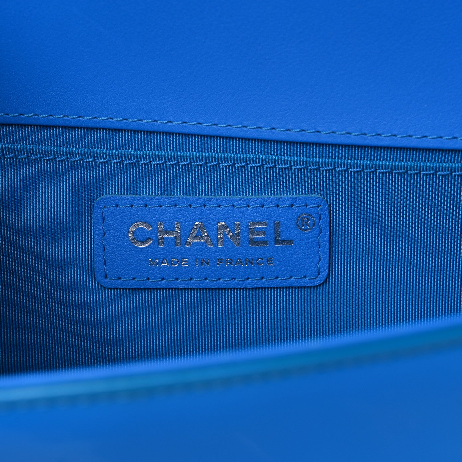 Chanel Patent Calfskin Quilted Medium Boy Flap Blue 6 of 14